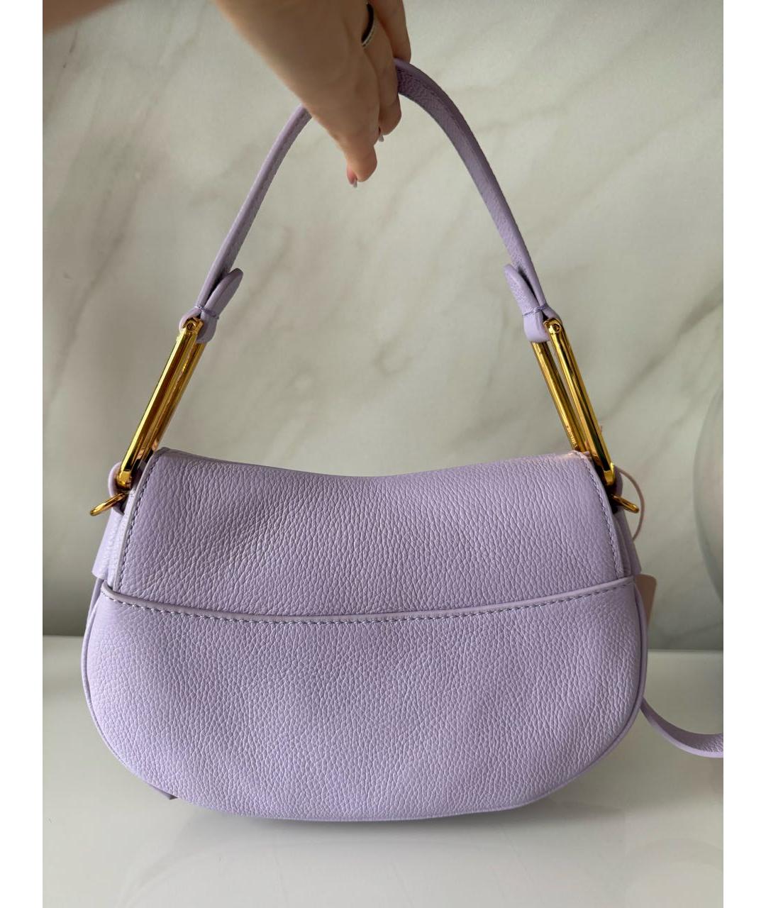 COCCINELLE Фиолетовая кожаная сумка через плечо, фото 5