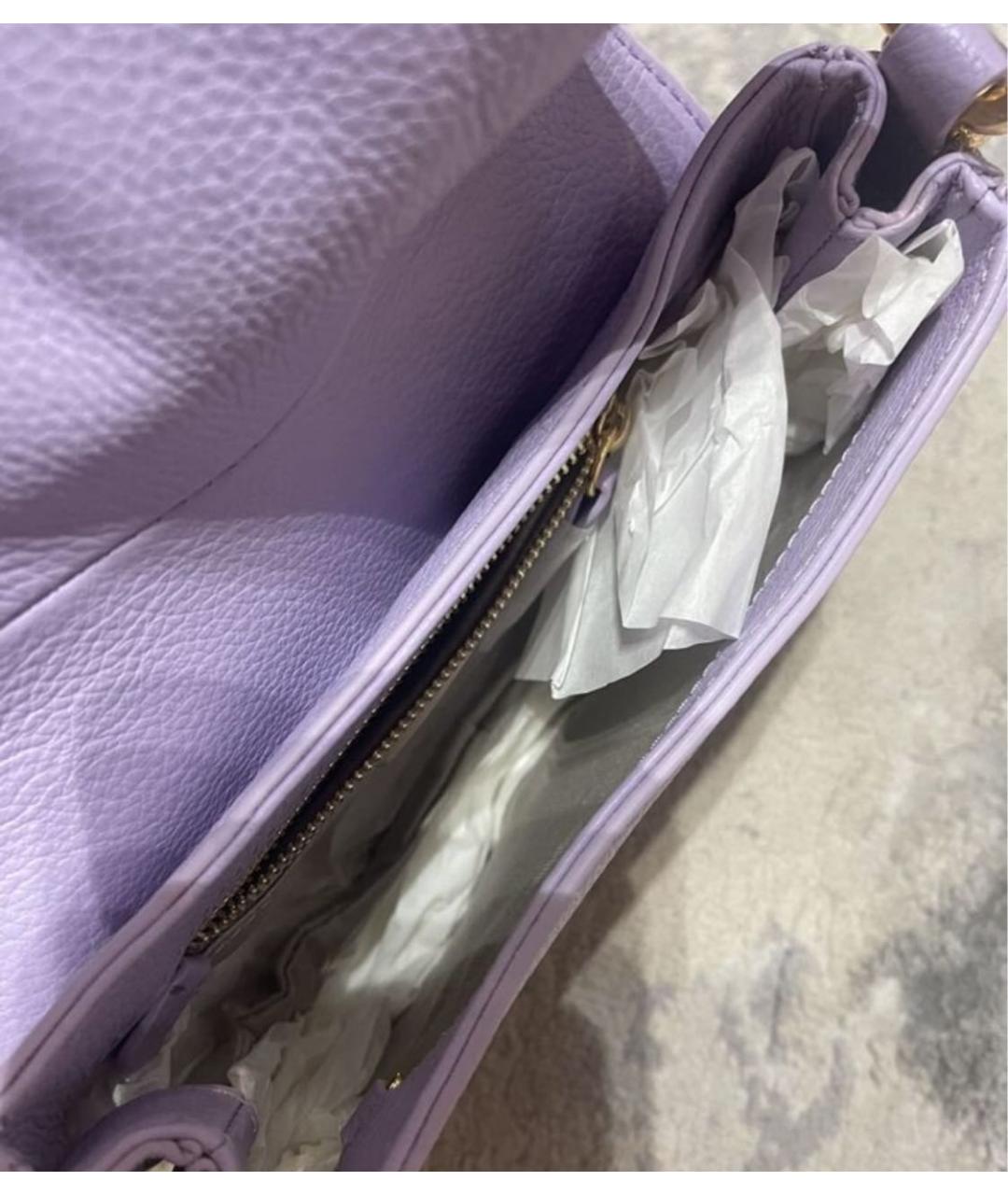 COCCINELLE Фиолетовая кожаная сумка через плечо, фото 6