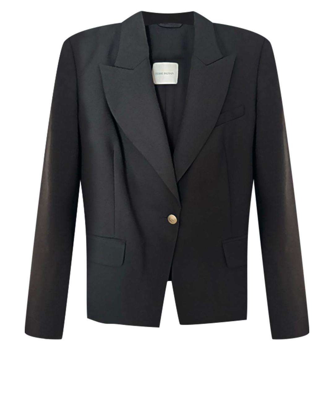 PIERRE BALMAIN Черный шерстяной жакет/пиджак, фото 1