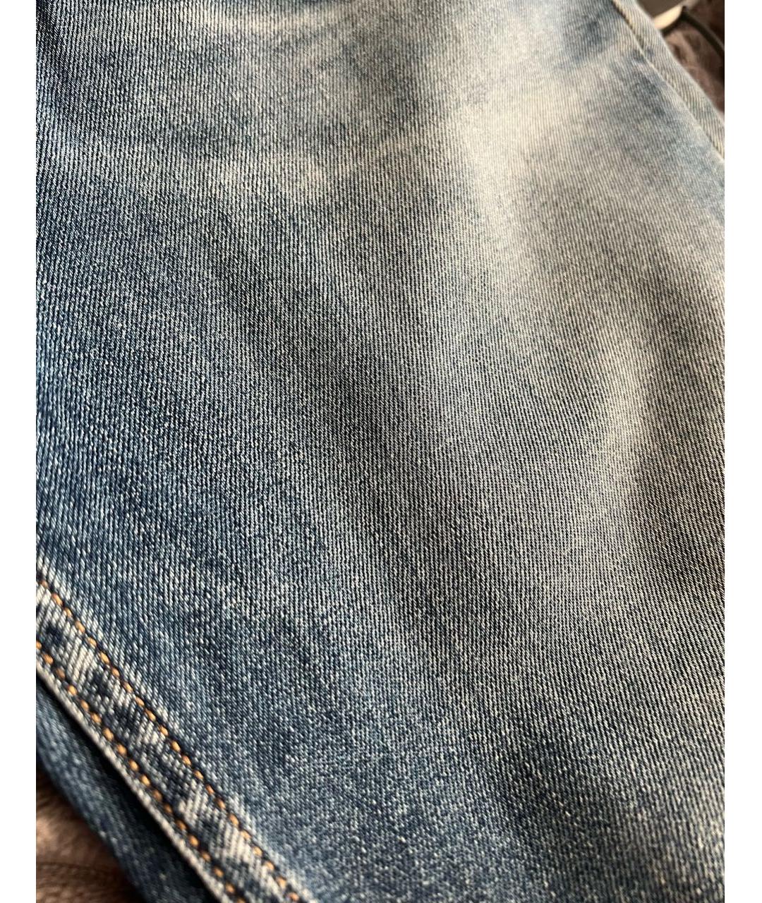 CALVIN KLEIN JEANS Синие хлопко-эластановые джинсы скинни, фото 4
