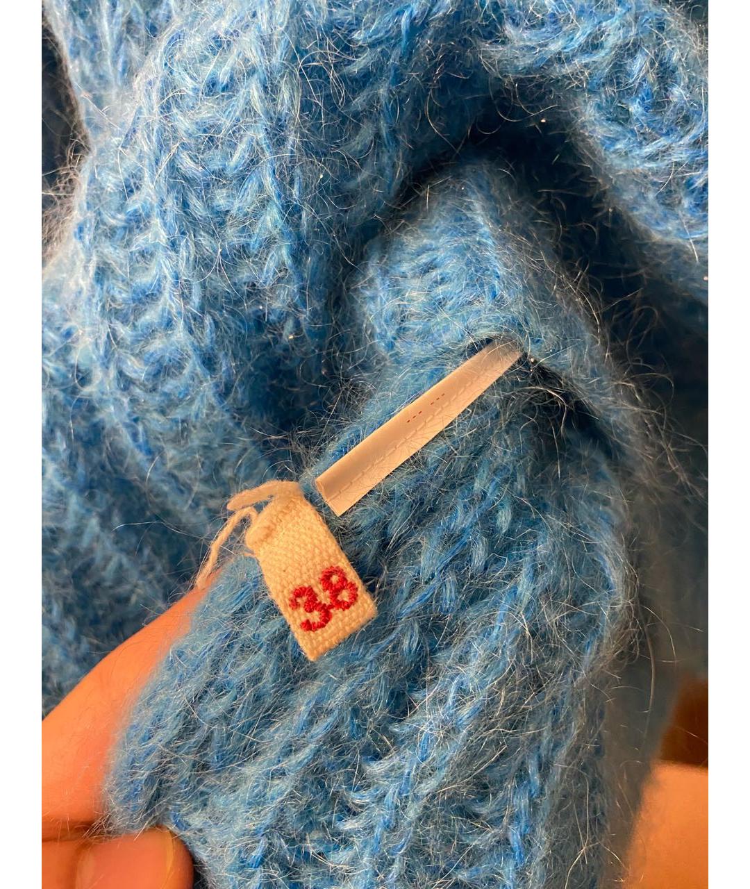 MARNI Голубой шерстяной джемпер / свитер, фото 3