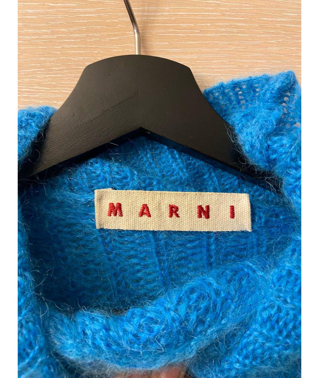 MARNI Голубой шерстяной джемпер / свитер, фото 2