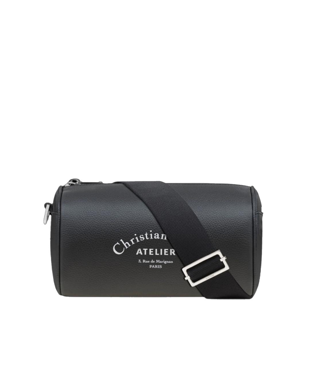 CHRISTIAN DIOR PRE-OWNED Черная кожаная сумка на плечо, фото 1