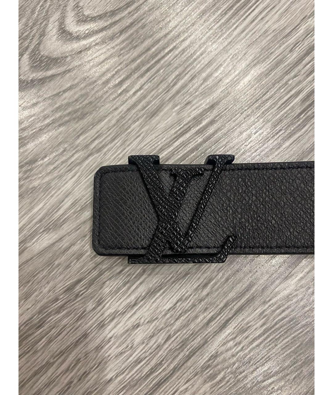 LOUIS VUITTON PRE-OWNED Черный кожаный ремень, фото 3