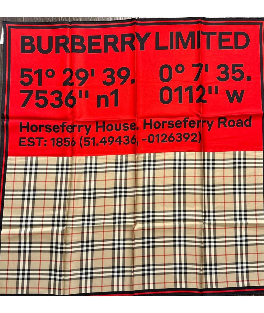 BURBERRY Мульти шелковый платок, фото 7