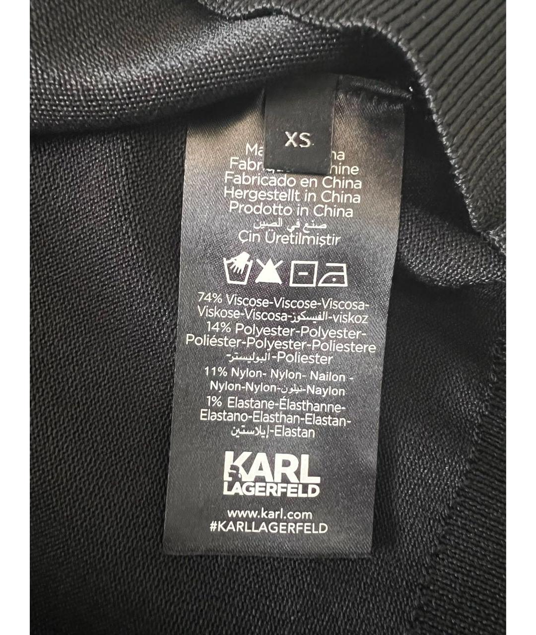 KARL LAGERFELD Черный вискозный джемпер / свитер, фото 6