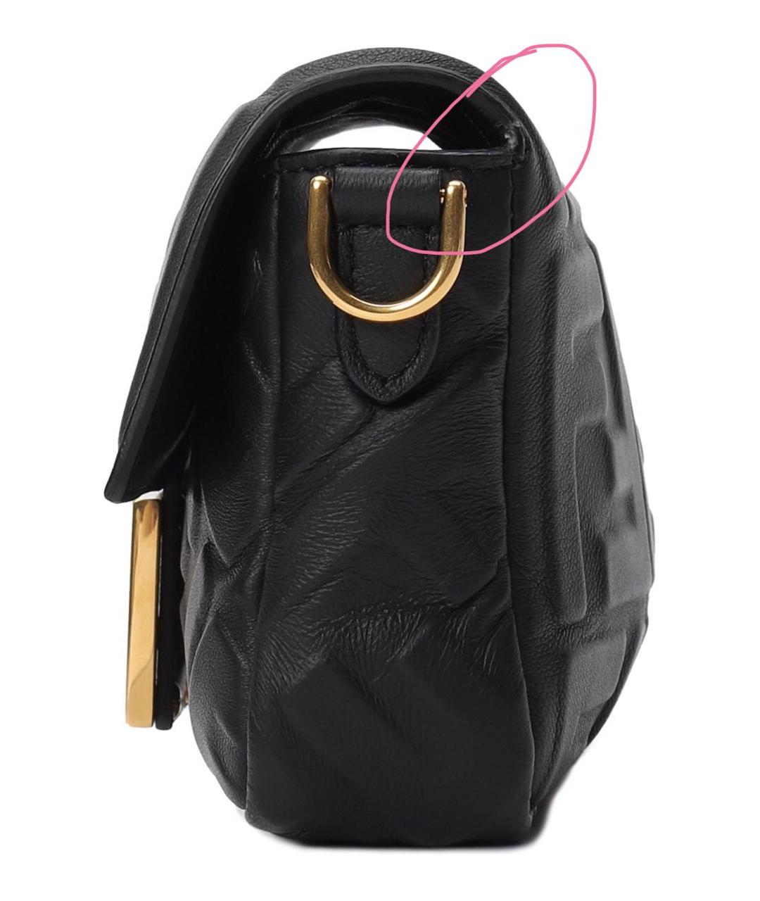 FENDI Черная кожаная сумка через плечо, фото 3