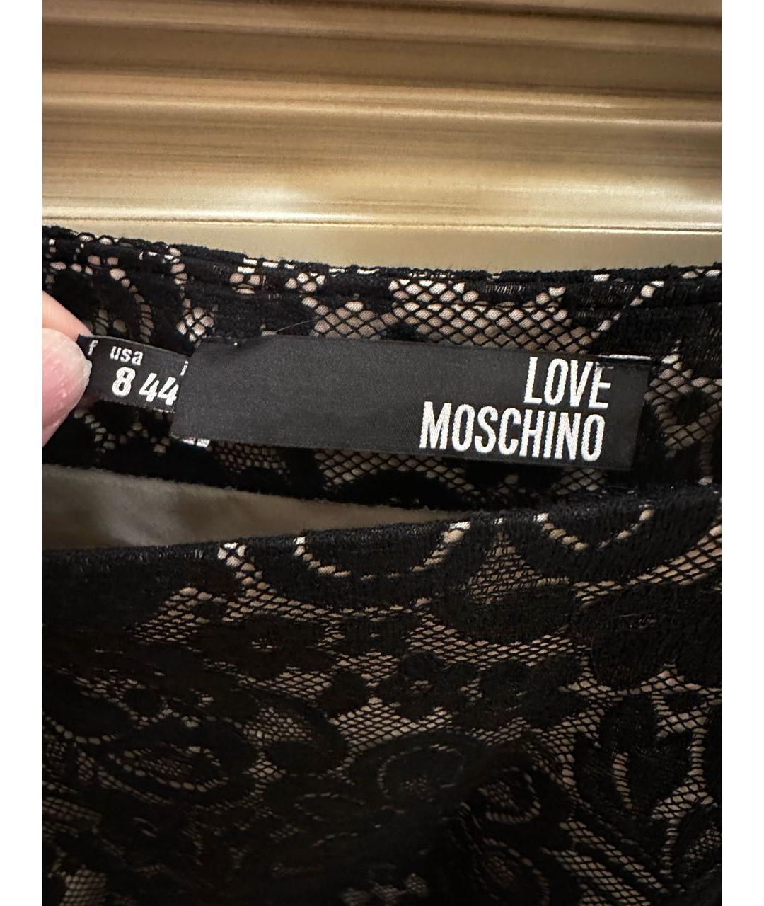 LOVE MOSCHINO Черное повседневное платье, фото 3