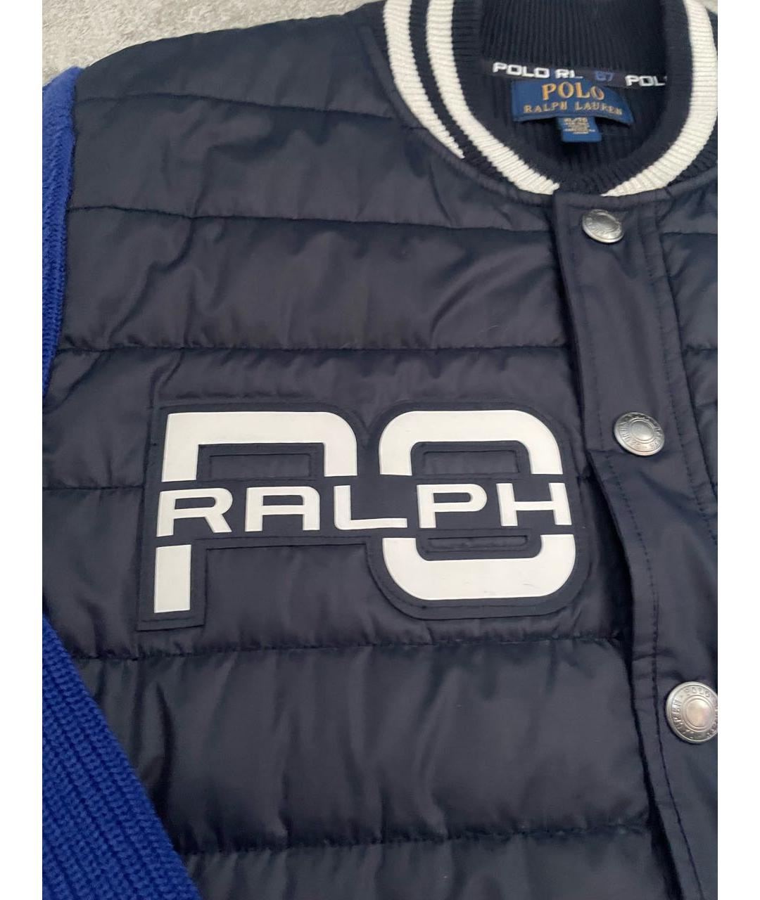 POLO RALPH LAUREN Темно-синяя хлопковая куртка, фото 4