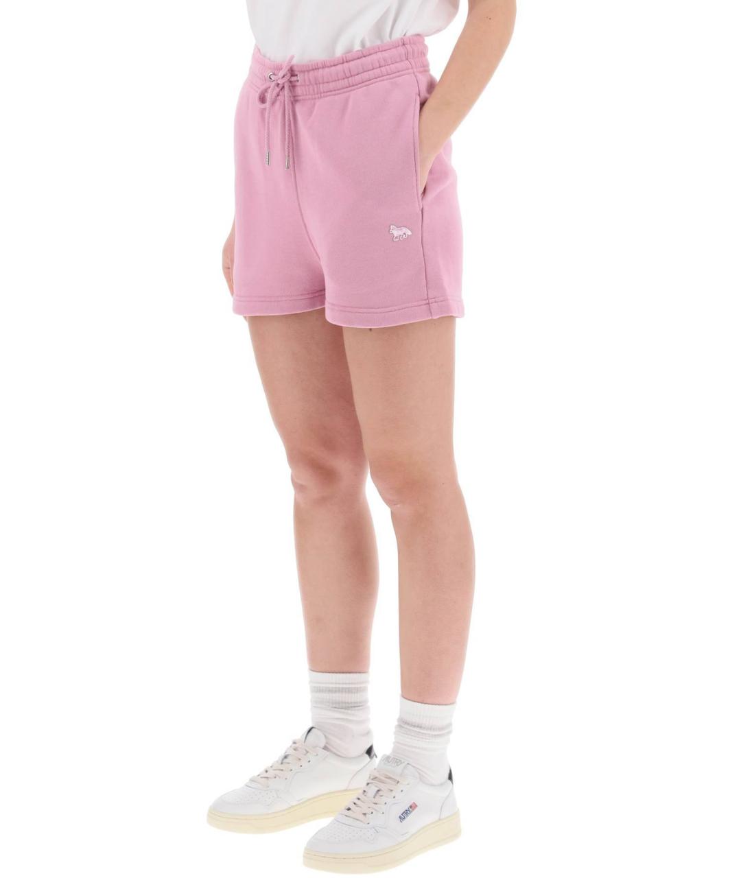 MAISON KITSUNE Розовые хлопковые шорты, фото 6
