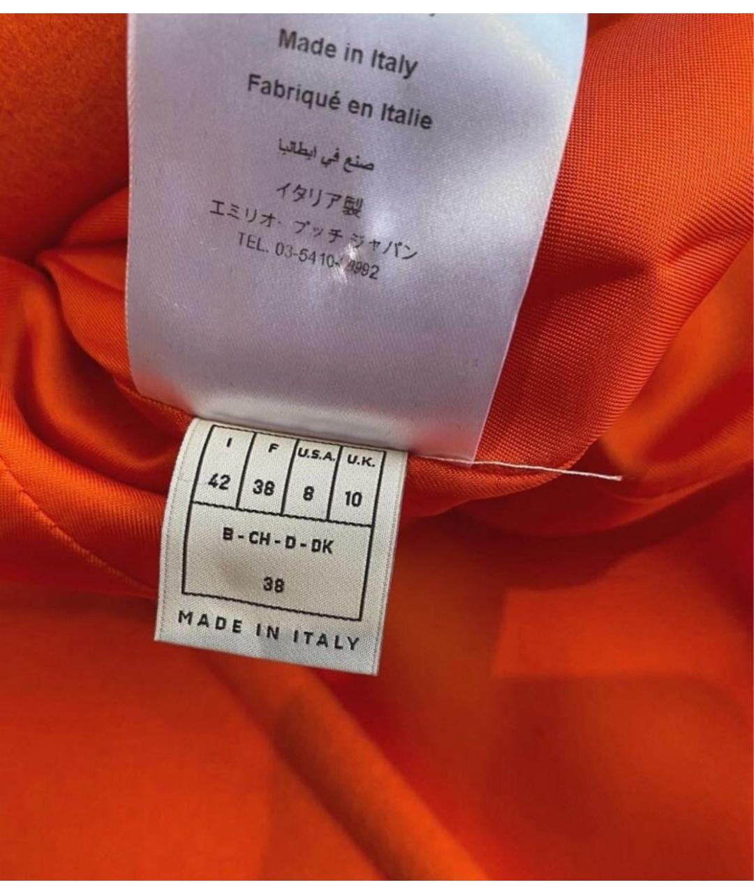 EMILIO PUCCI Оранжевое кашемировое пальто, фото 5