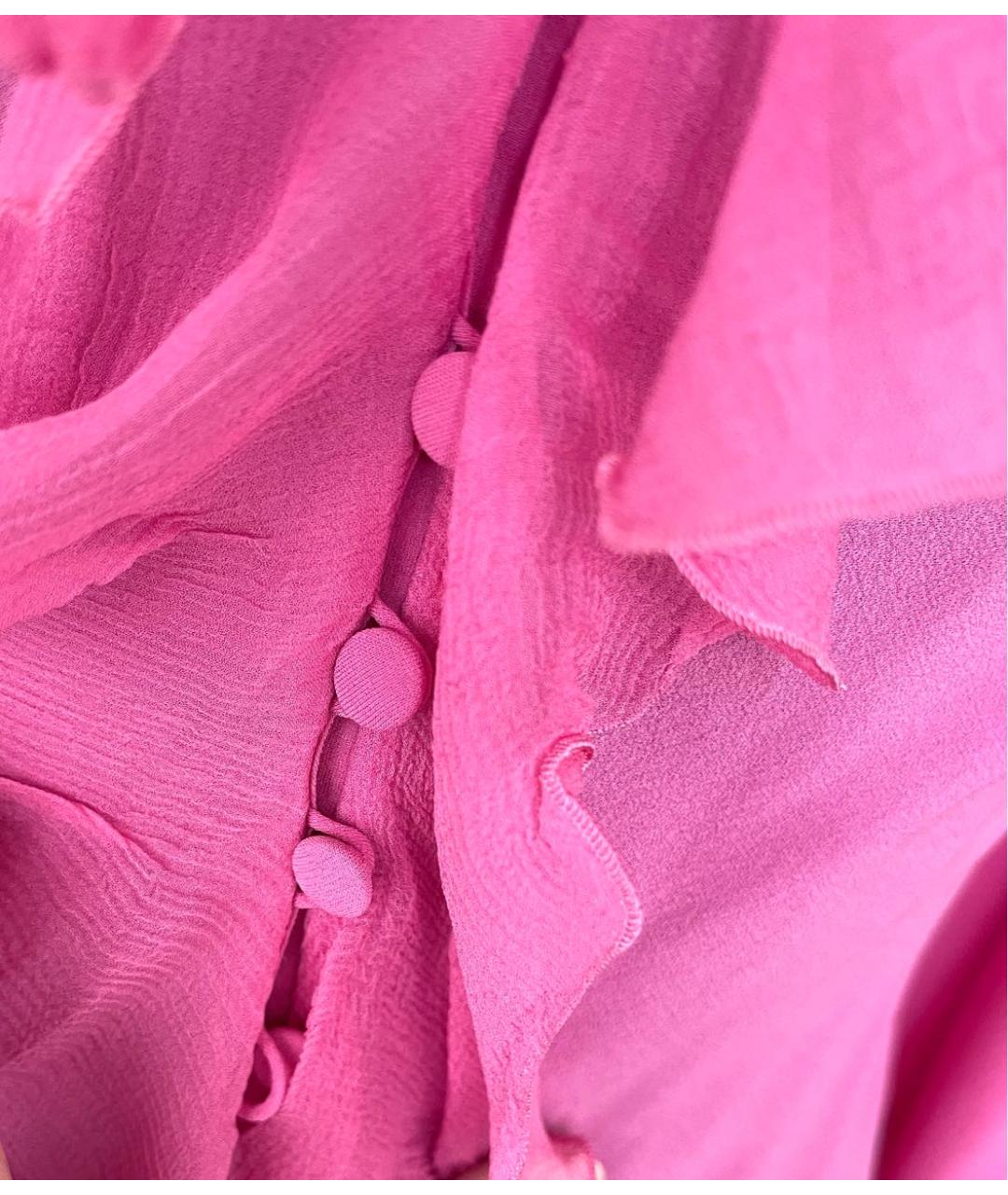 CHRISTIAN DIOR PRE-OWNED Розовая шифоновая блузы, фото 4