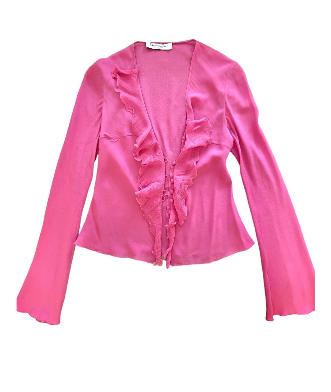 CHRISTIAN DIOR PRE-OWNED Розовая шифоновая блузы, фото 1