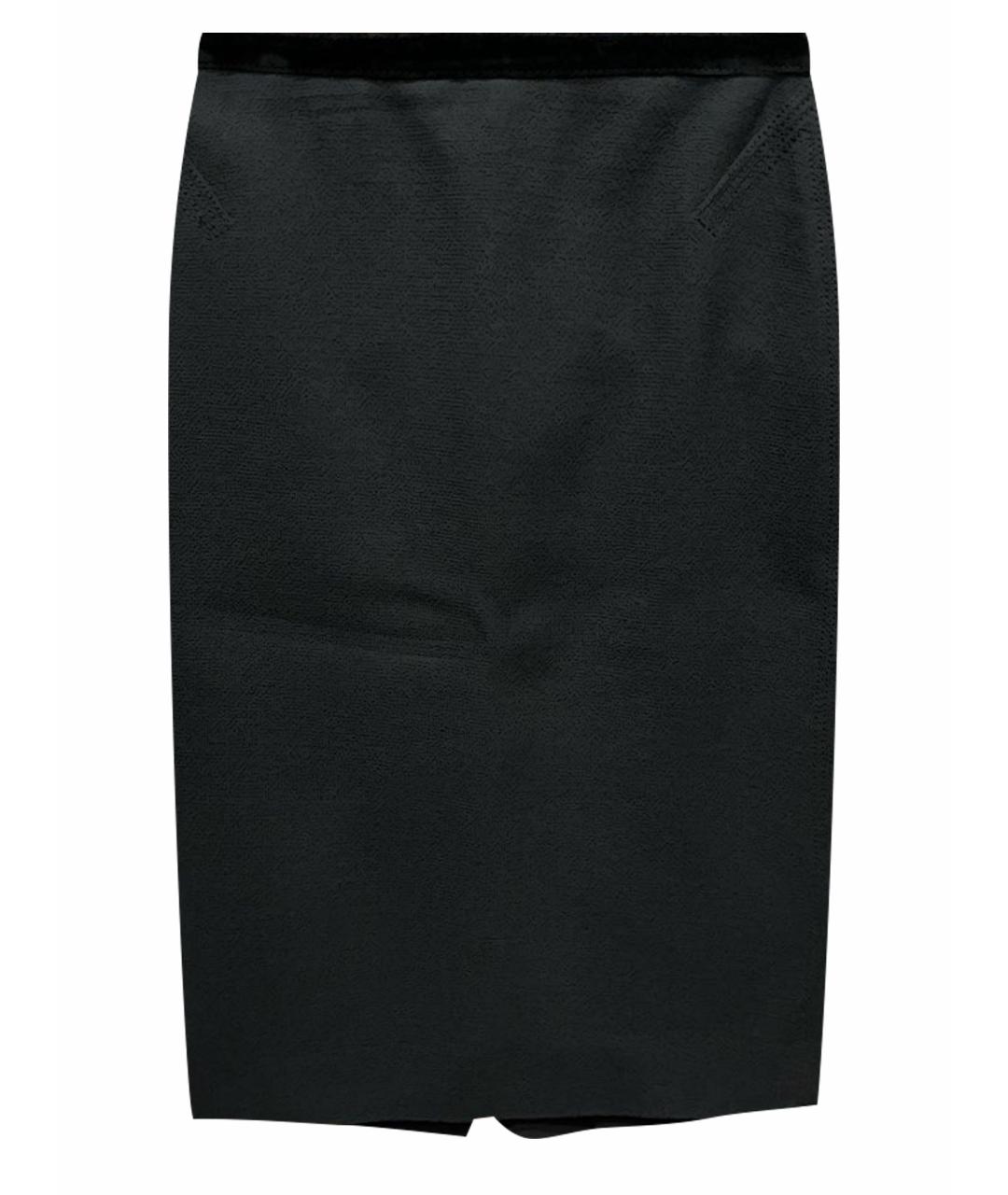 LOUIS VUITTON PRE-OWNED Черная шерстяная юбка мини, фото 1