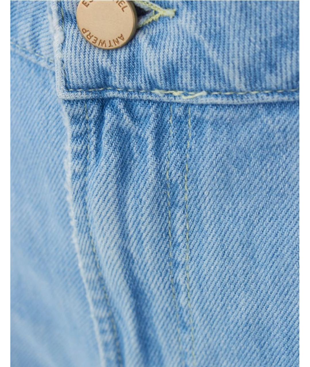 ESSENTIEL ANTWERP Голубые хлопковые джинсы клеш, фото 5