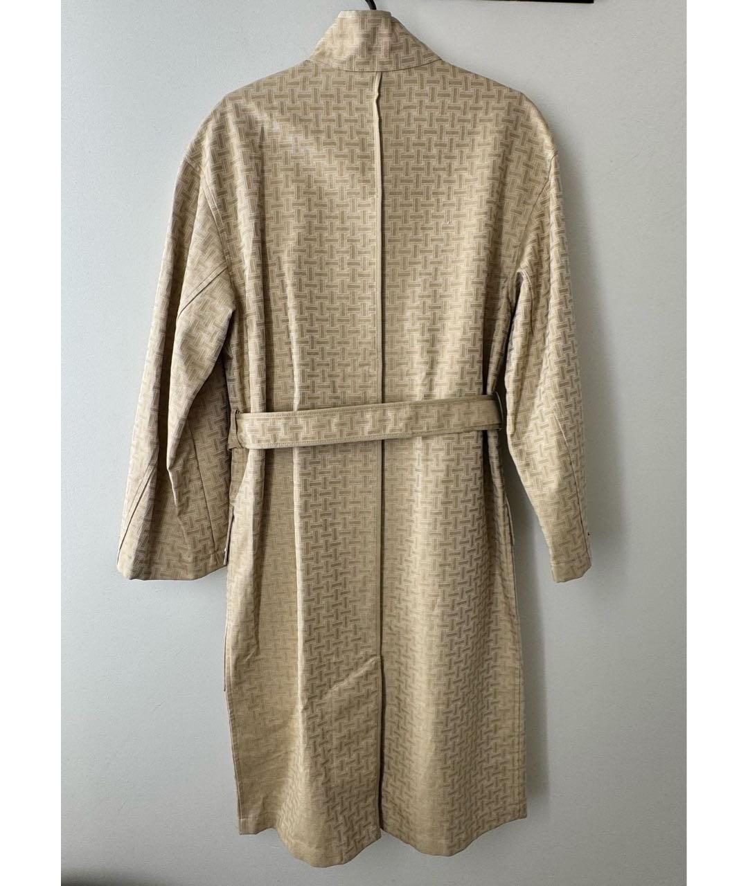 HERMES Бежевый хлопковый тренч/плащ, фото 3