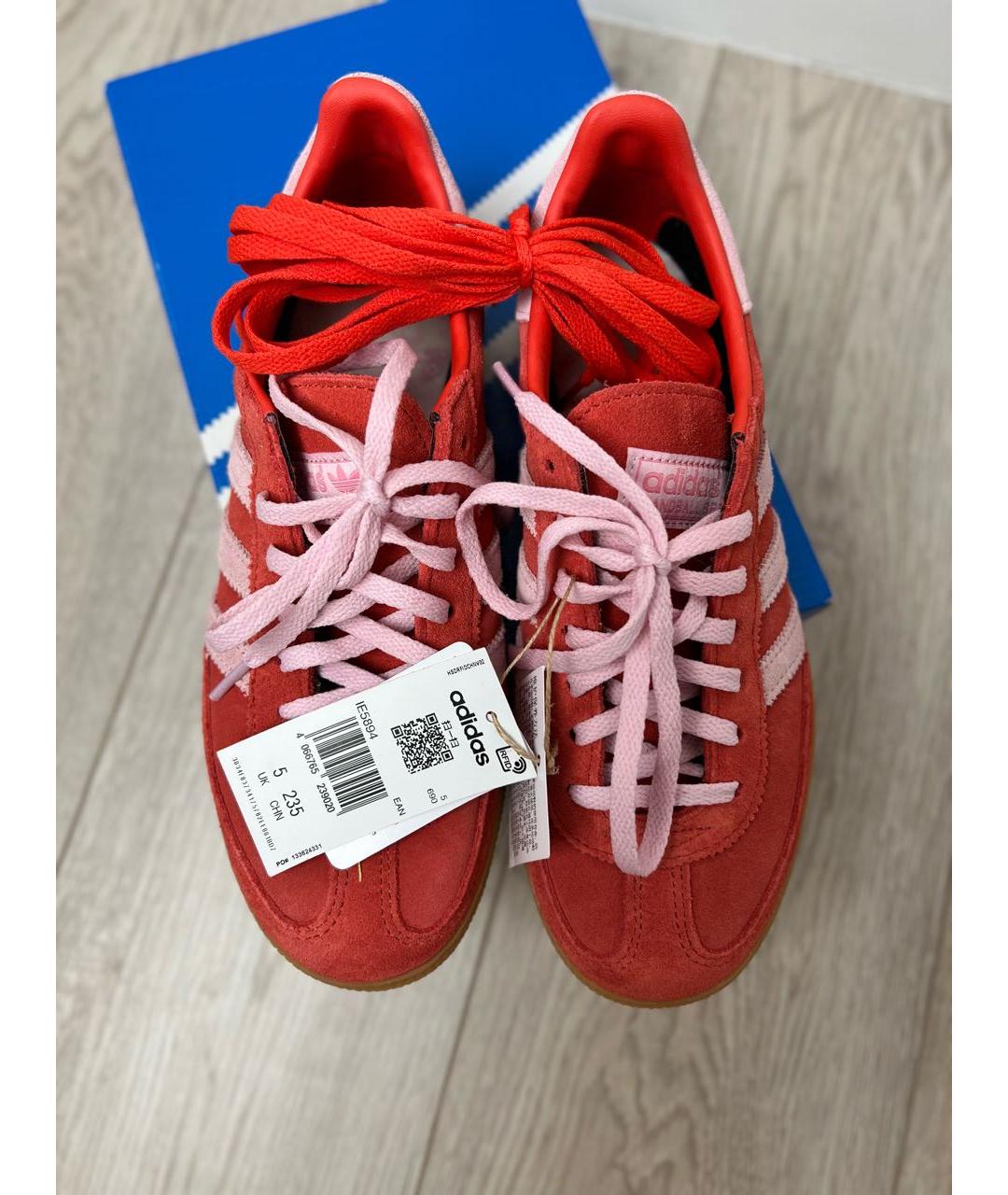 ADIDAS Красные замшевые кроссовки, фото 8