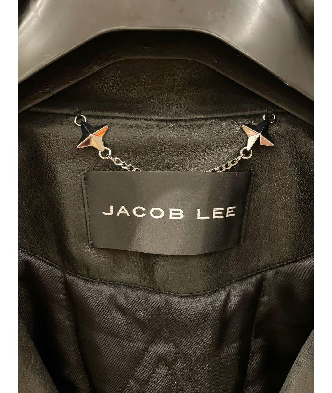 Jacob Lee Черная кожаная куртка, фото 3