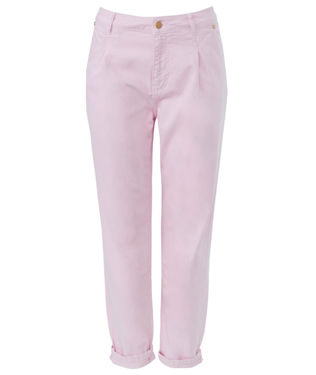 ESSENTIAL Розовые хлопковые прямые джинсы, фото 1