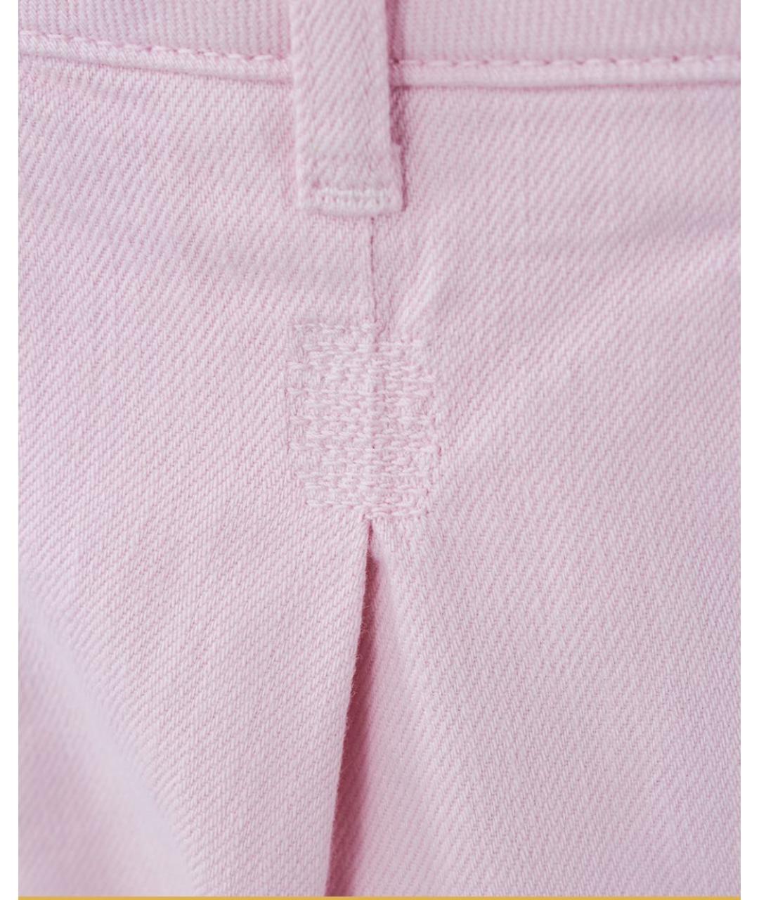 ESSENTIAL Розовые хлопковые прямые джинсы, фото 7