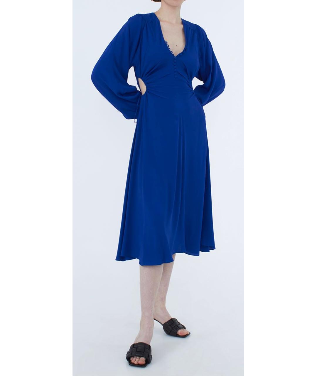NO. 21 Синее ацетатное вечернее платье, фото 5