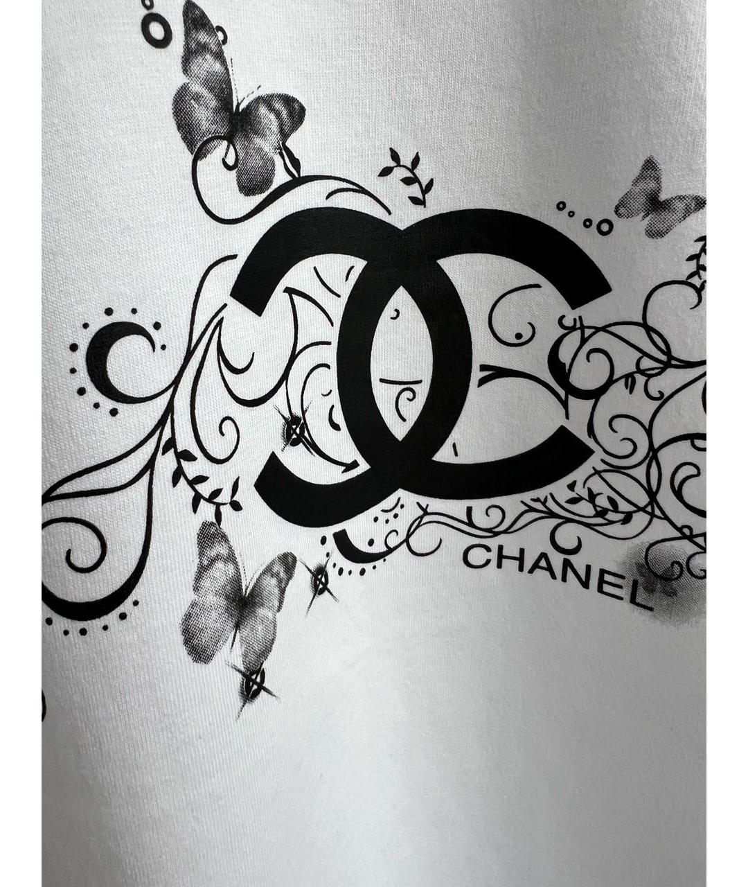 CHANEL Белая хлопковая футболка, фото 2