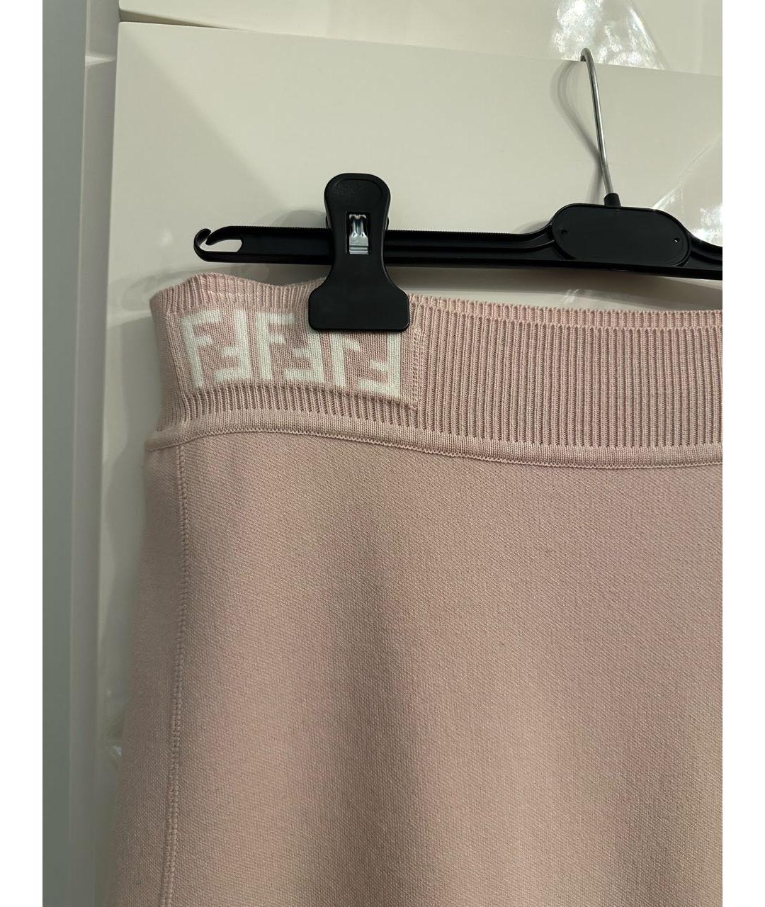 FENDI Розовая юбка миди, фото 2