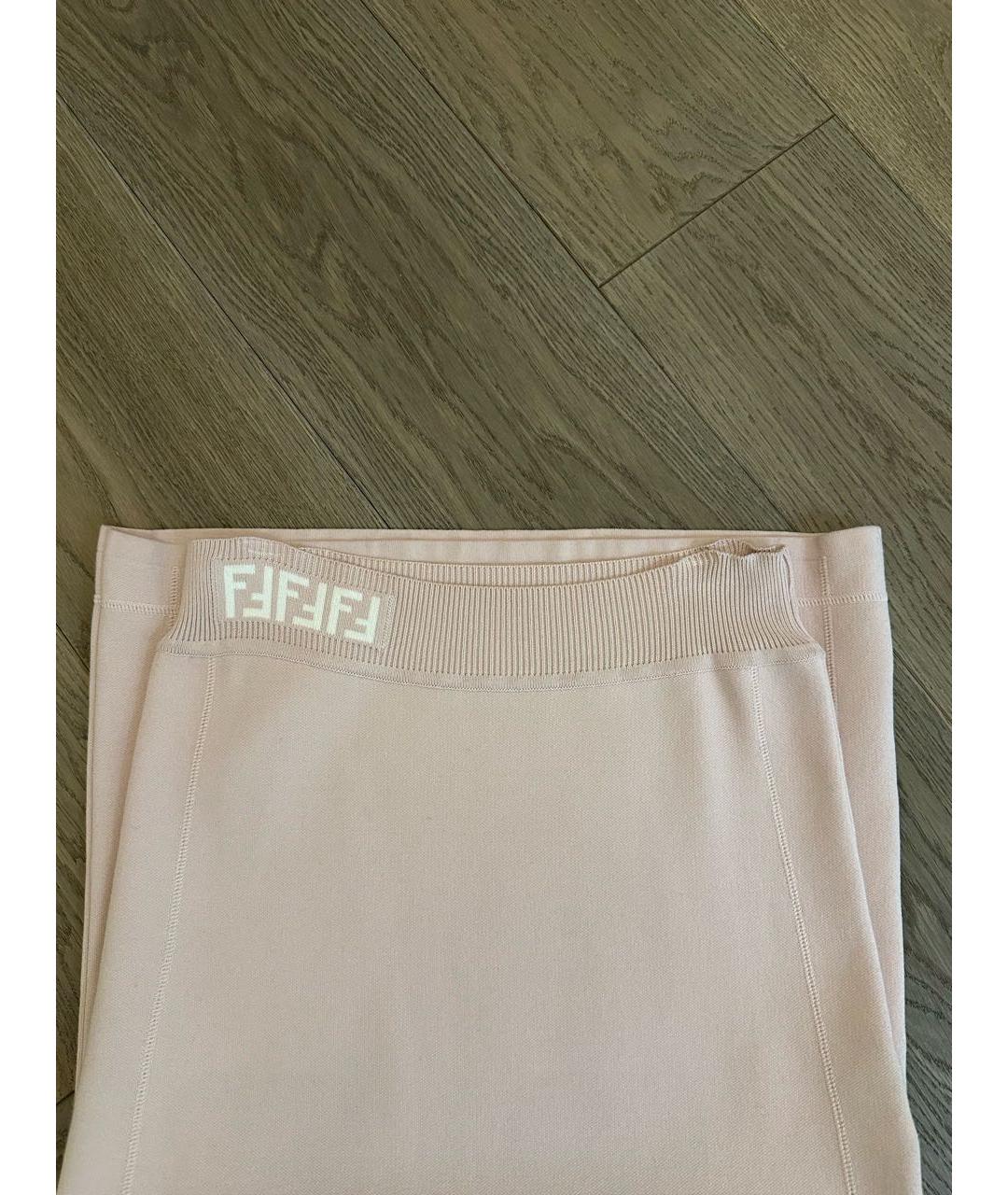 FENDI Розовая юбка миди, фото 5