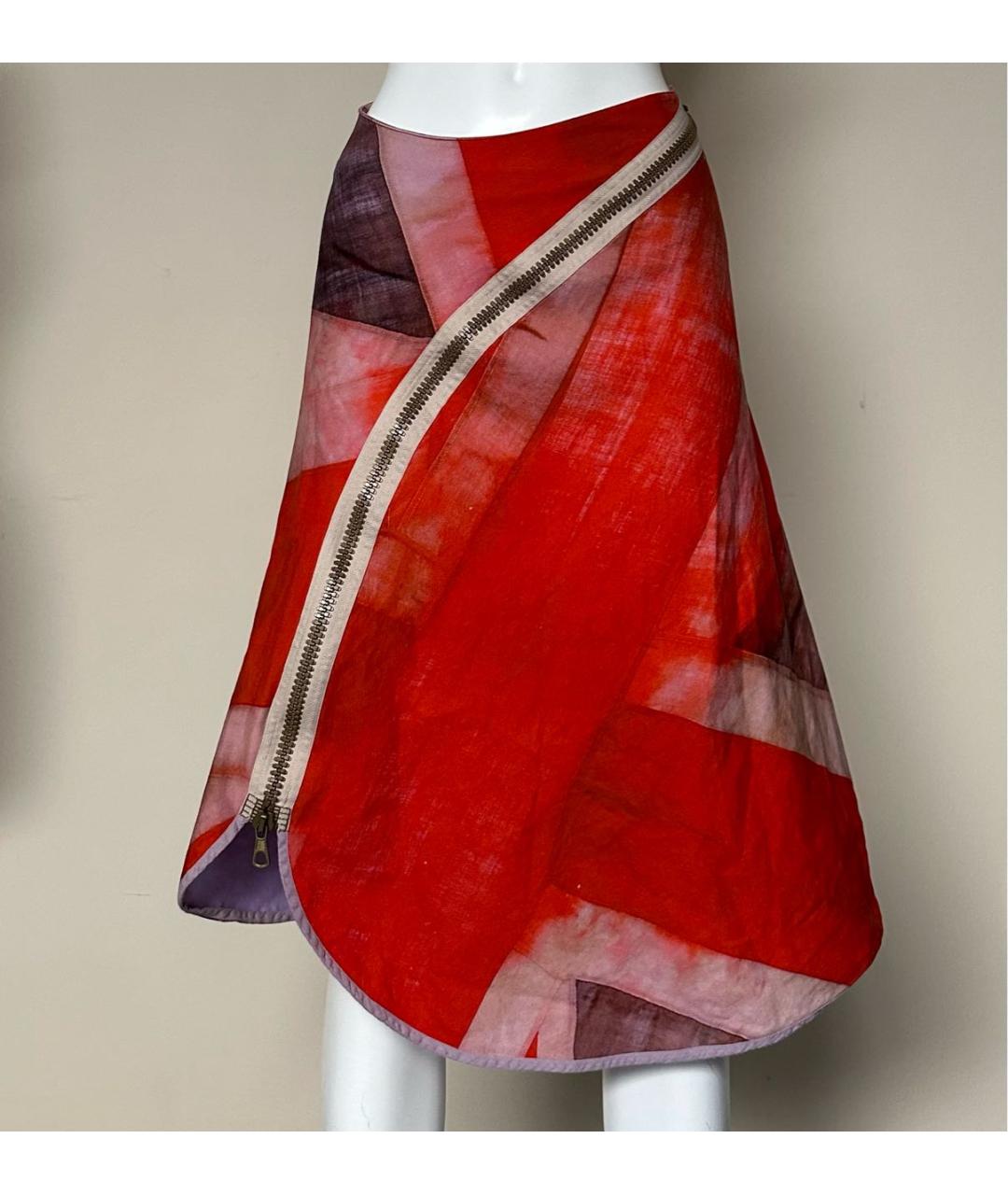 VIVIENNE WESTWOOD Красная хлопковая юбка миди, фото 9
