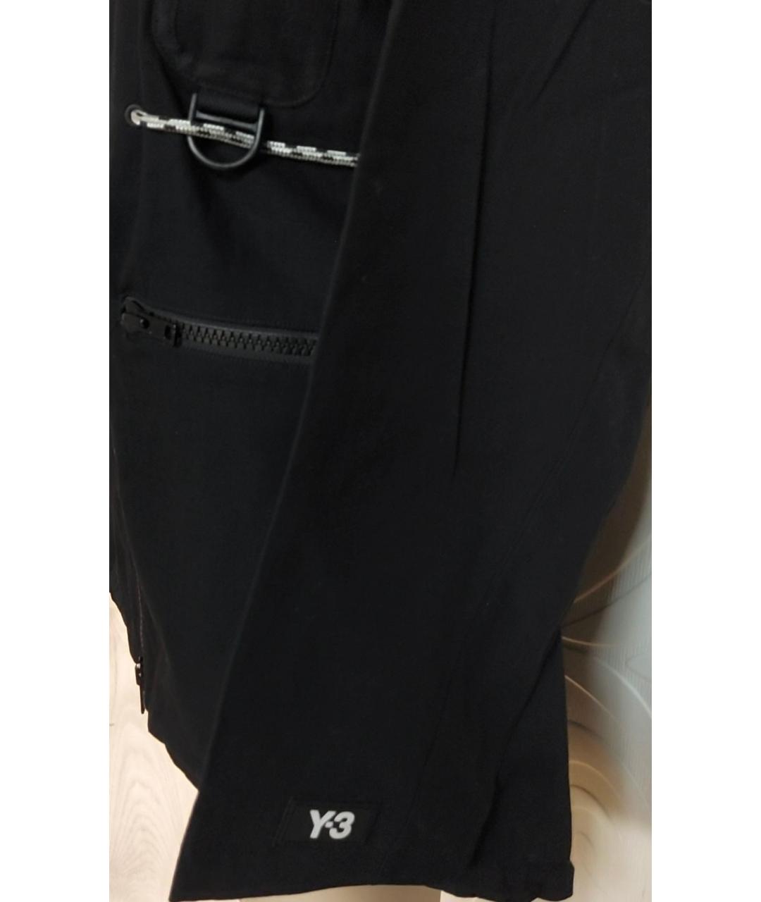 Y-3 Черная хлопковая куртка, фото 4