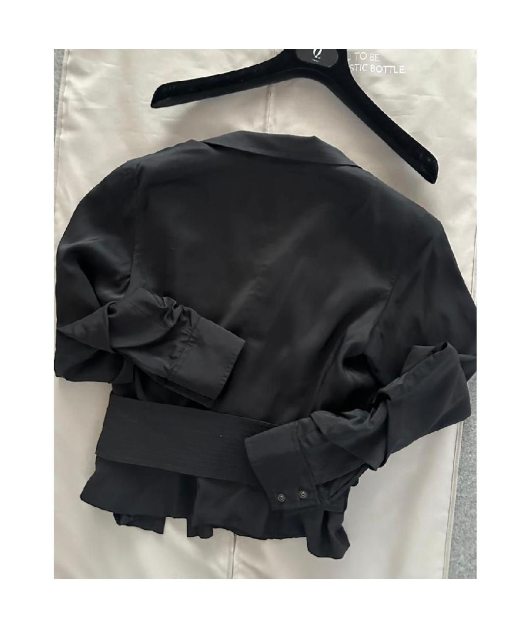 SAINT LAURENT Черная шелковая блузы, фото 3