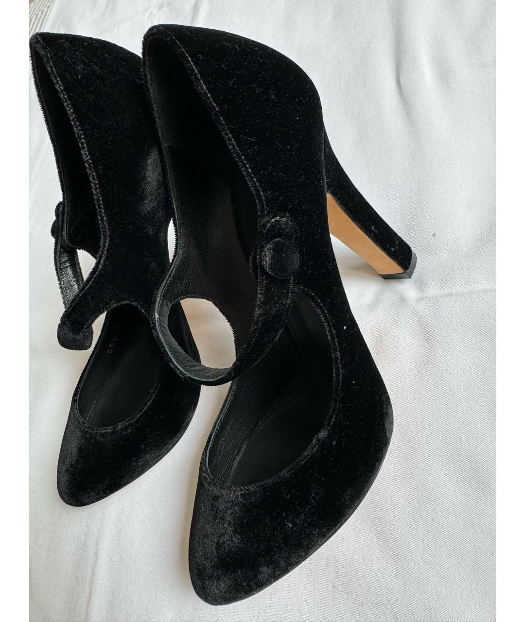 DOLCE&GABBANA Черные бархатные туфли, фото 5
