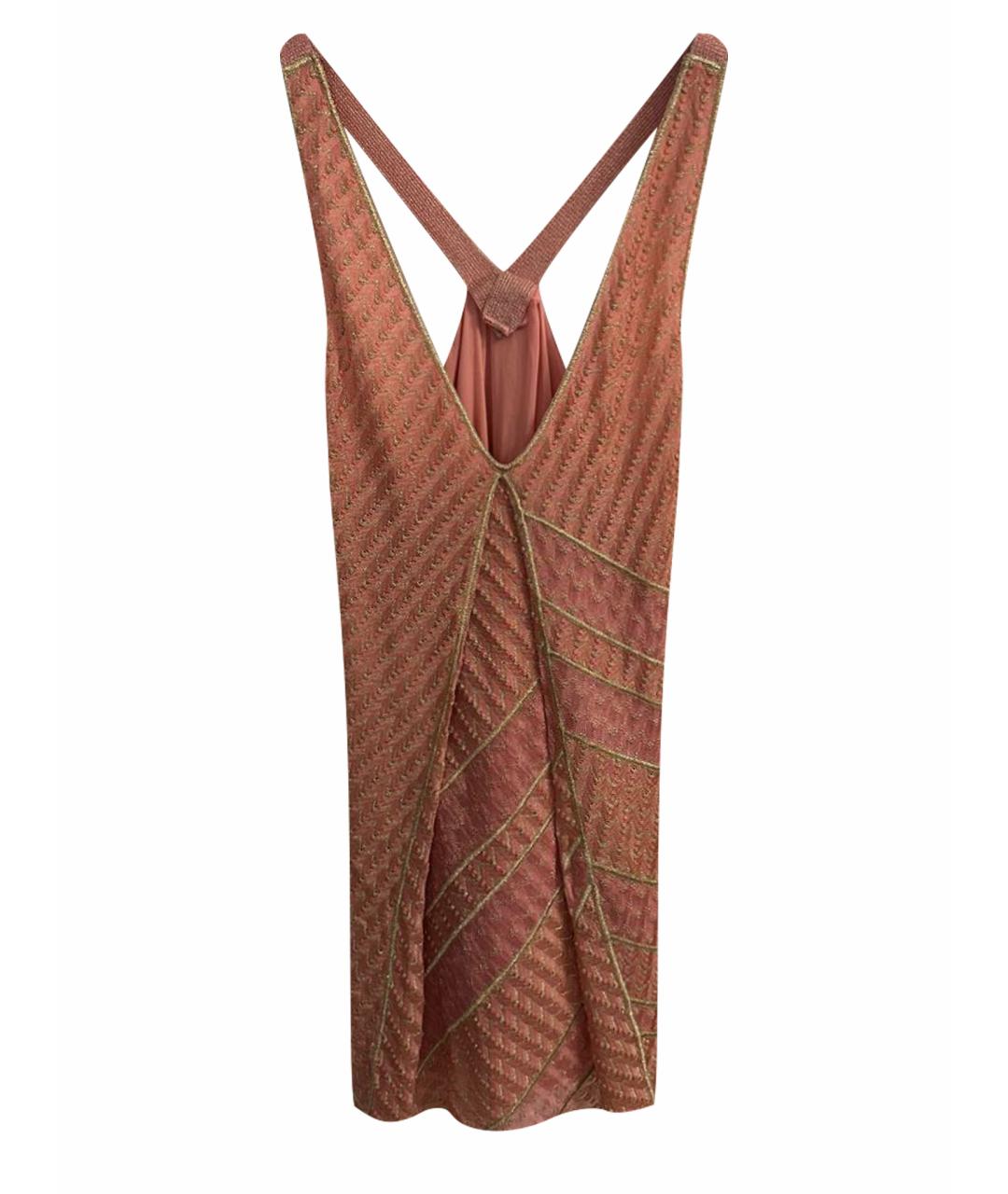 MISSONI Коралловое вискозное коктейльное платье, фото 1