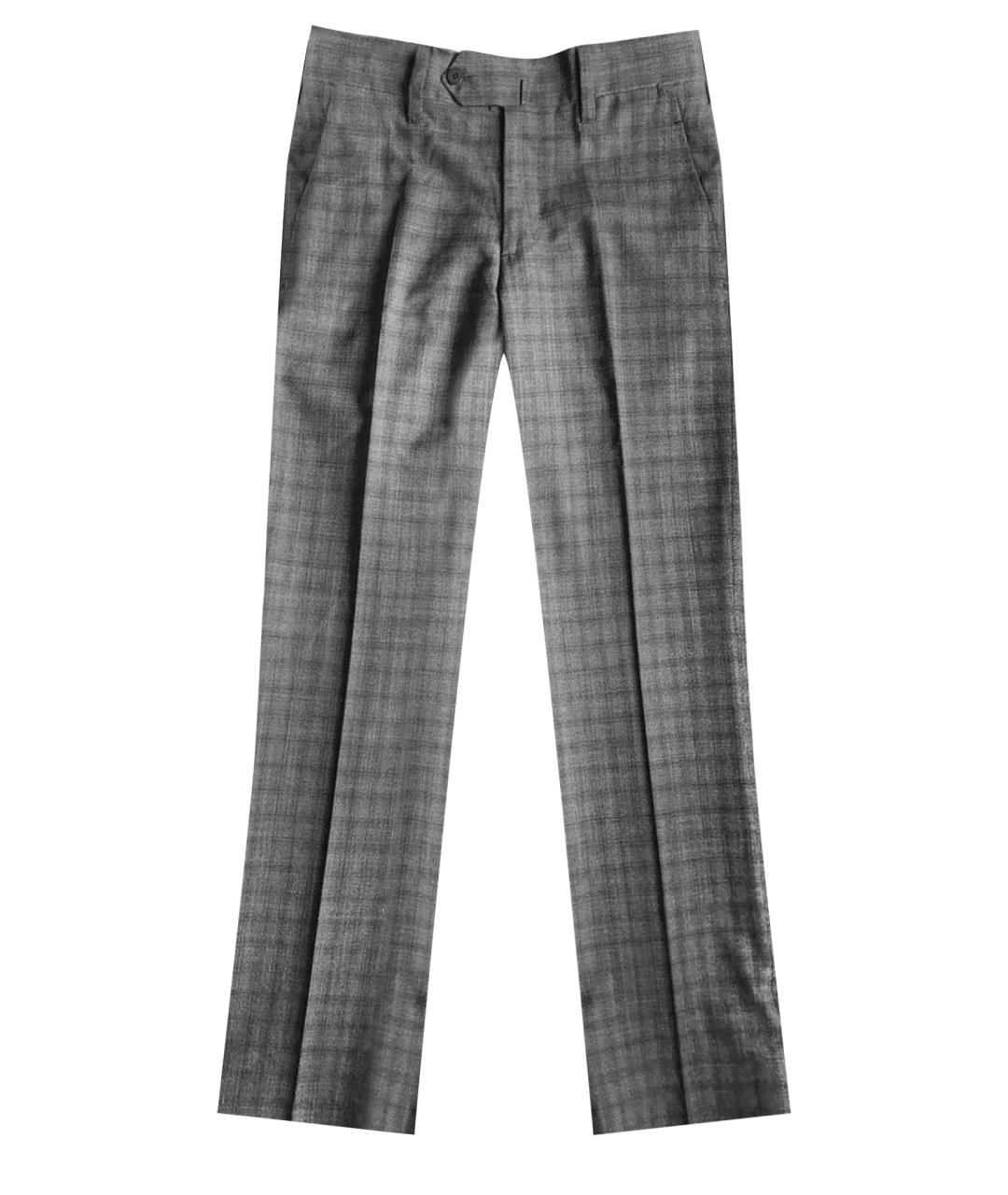 Cesare Attolini Серые шерстяные классические брюки, фото 1