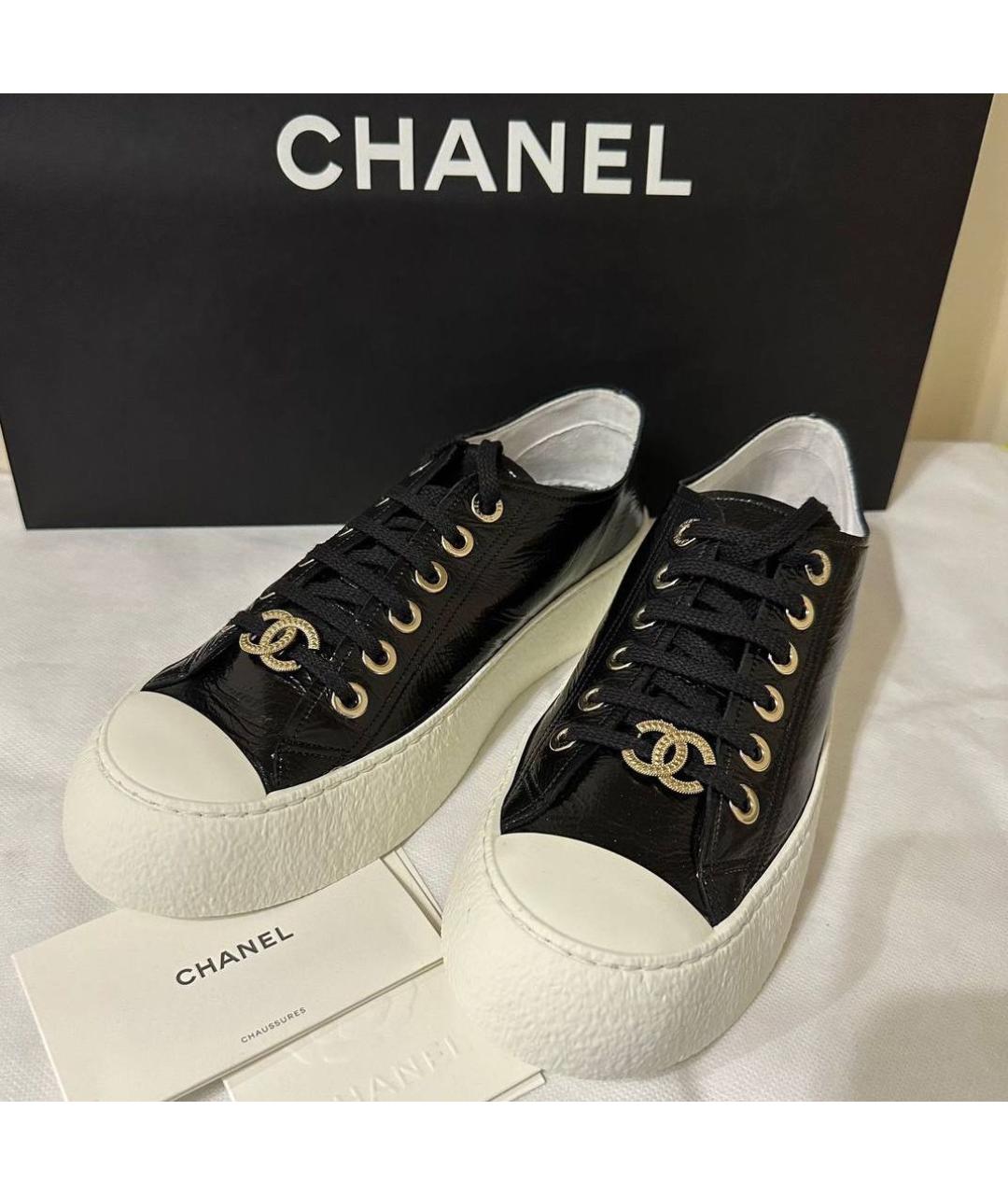 CHANEL Черные кеды, фото 3