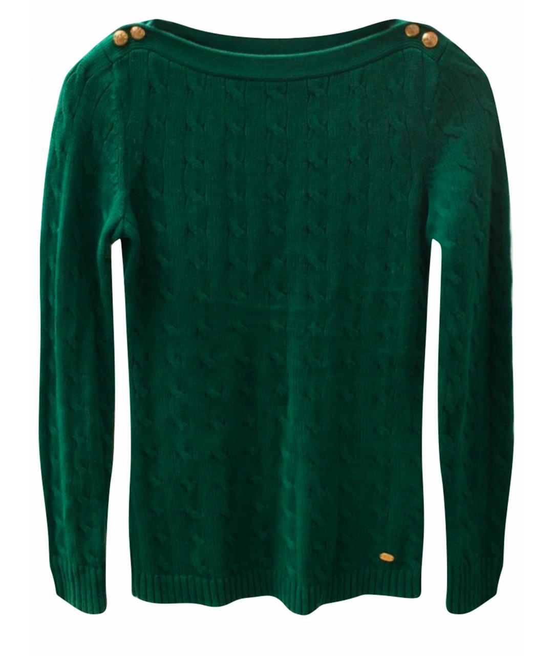 RALPH LAUREN Зеленый хлопковый джемпер / свитер, фото 1