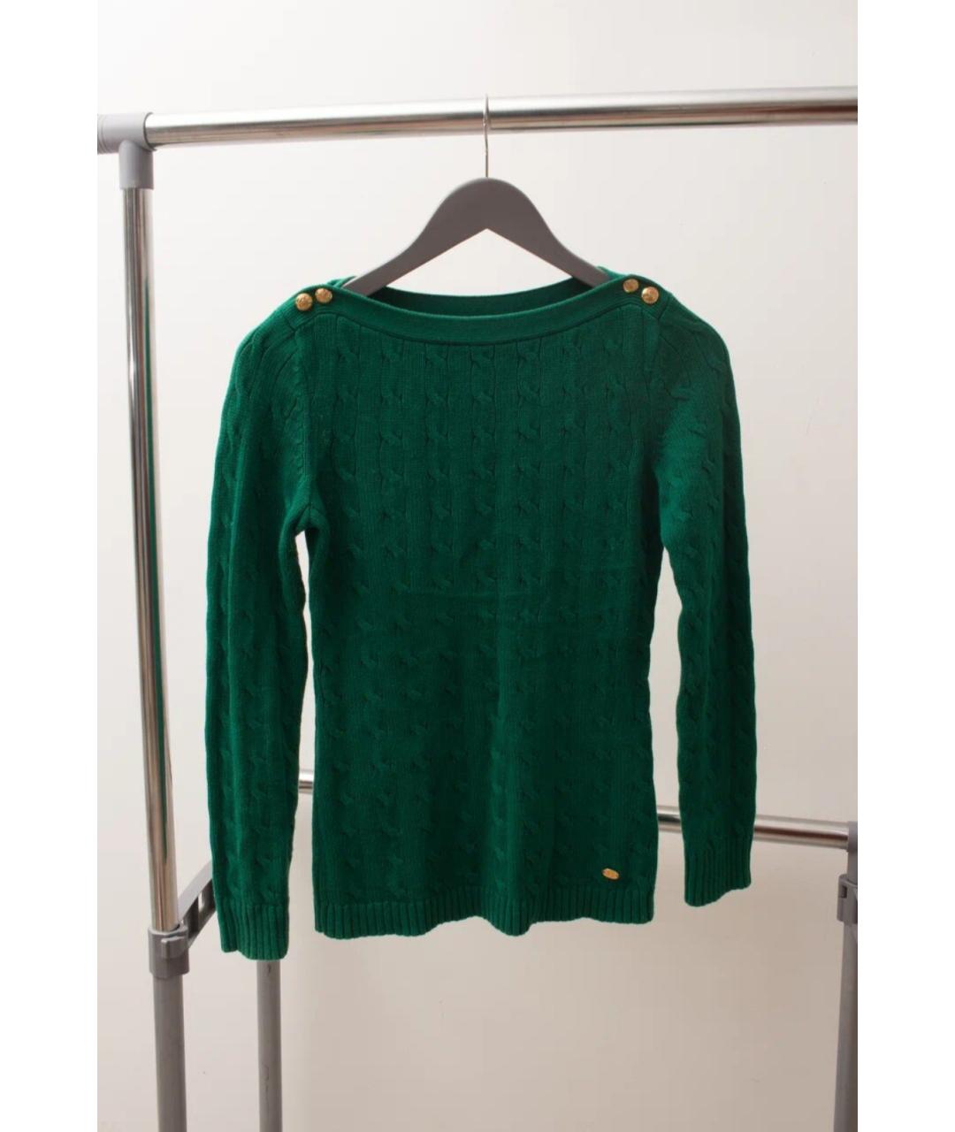 RALPH LAUREN Зеленый хлопковый джемпер / свитер, фото 7