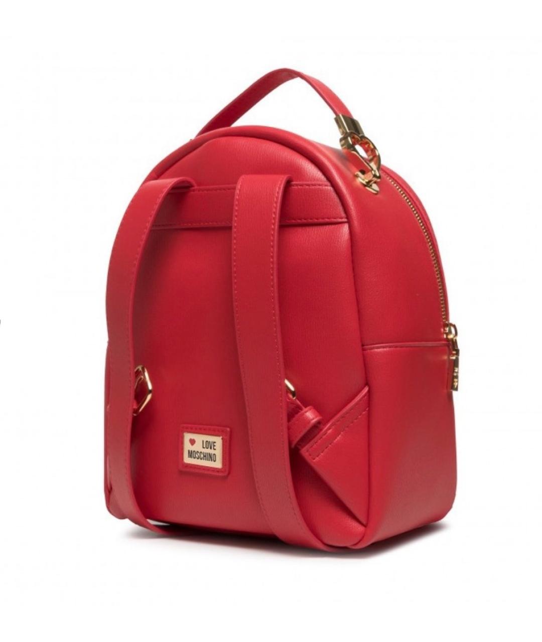 LOVE MOSCHINO Красный рюкзак из искусственной кожи, фото 5