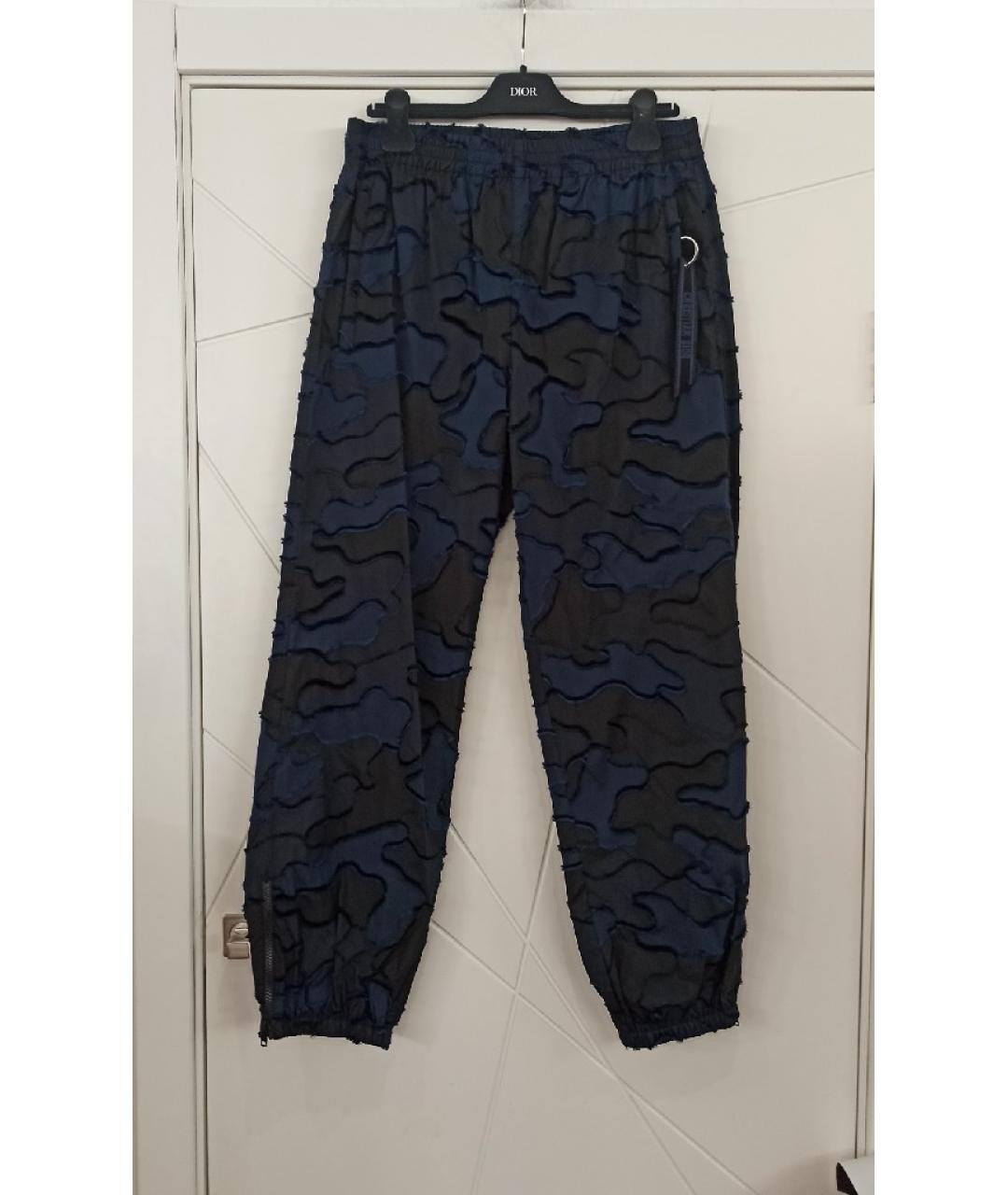 CHRISTIAN DIOR PRE-OWNED Синие полиэстеровые брюки широкие, фото 5