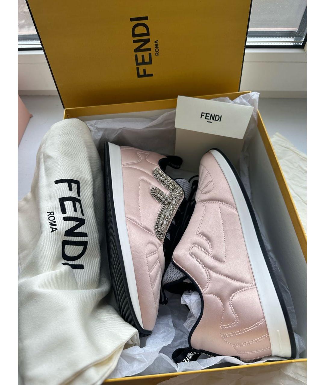 FENDI Розовые кроссовки, фото 8