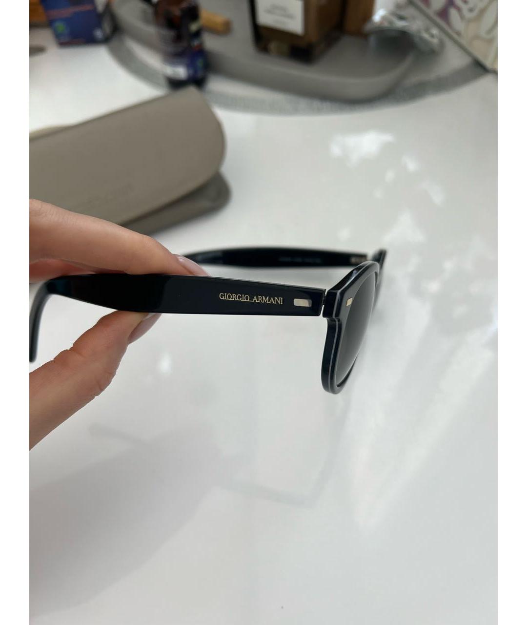 GIORGIO ARMANI Черные пластиковые солнцезащитные очки, фото 3