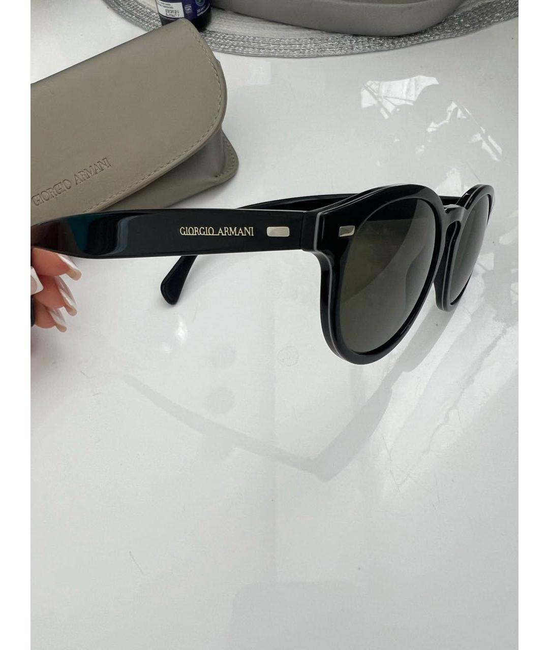 GIORGIO ARMANI Черные пластиковые солнцезащитные очки, фото 2