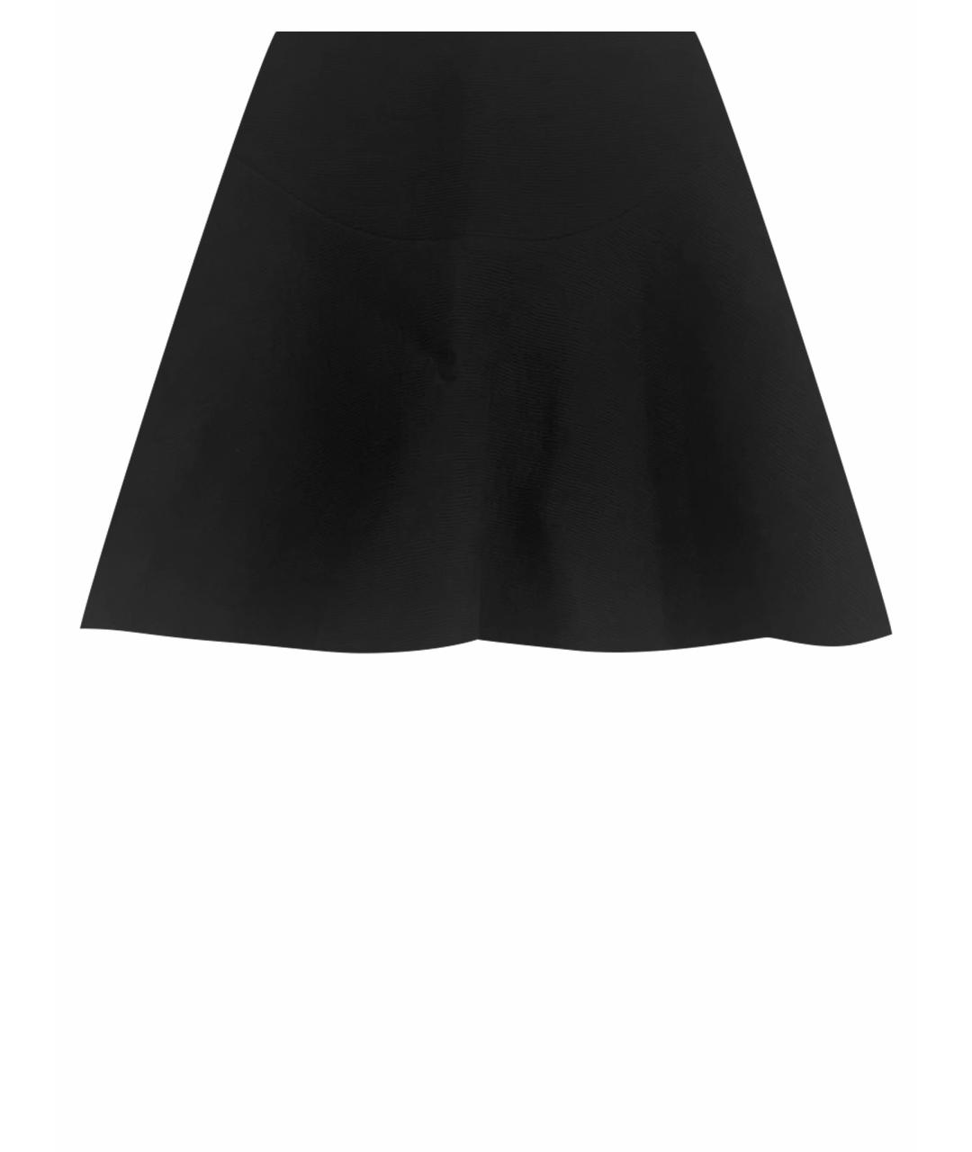 SANDRO Черная полиуретановая юбка мини, фото 1