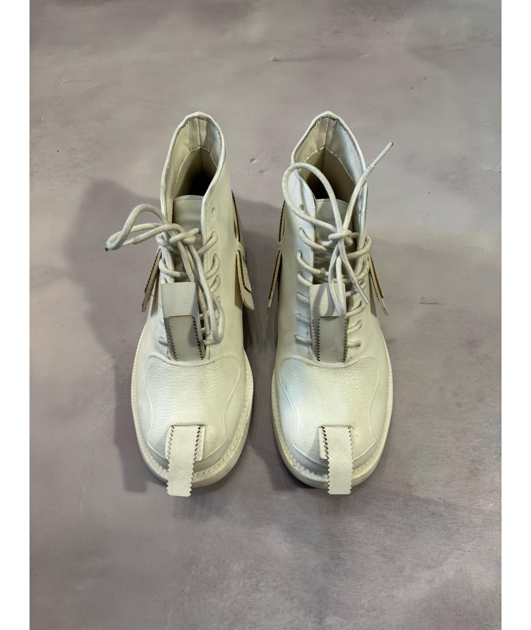 TAKAHIROMIYASHITA THE SOLOIST Белые низкие ботинки из искусственной кожи, фото 3