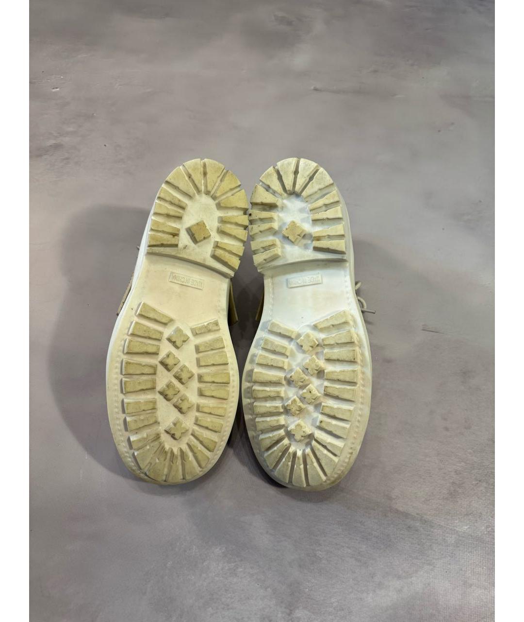 TAKAHIROMIYASHITA THE SOLOIST Белые низкие ботинки из искусственной кожи, фото 5