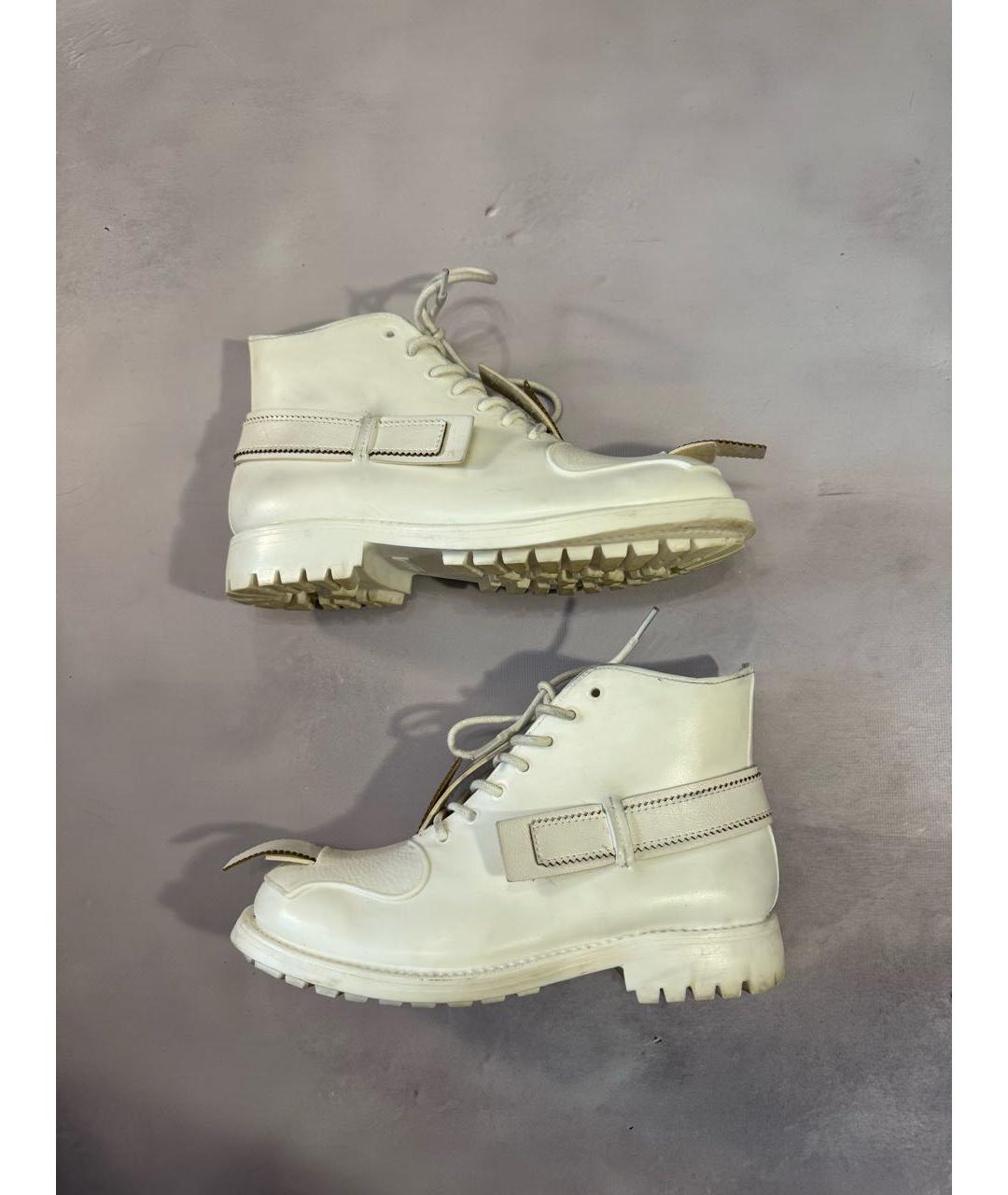 TAKAHIROMIYASHITA THE SOLOIST Белые низкие ботинки из искусственной кожи, фото 9