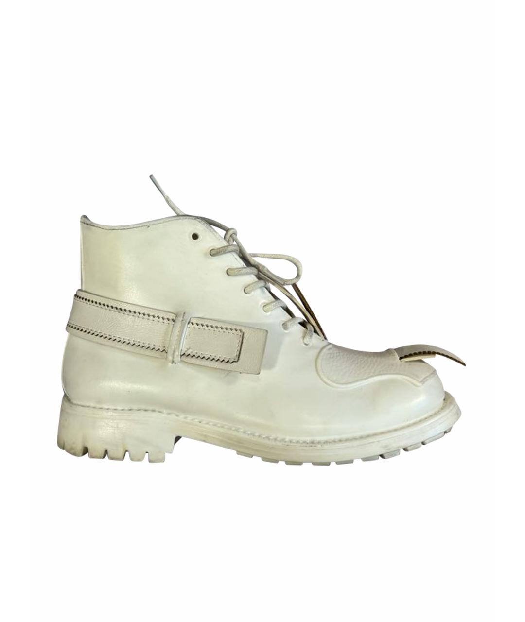 TAKAHIROMIYASHITA THE SOLOIST Белые низкие ботинки из искусственной кожи, фото 1