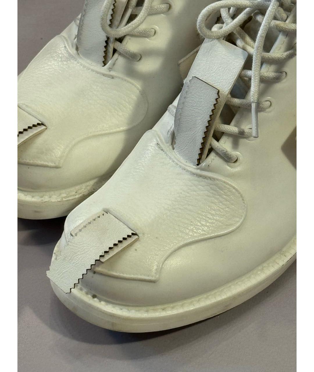 TAKAHIROMIYASHITA THE SOLOIST Белые низкие ботинки из искусственной кожи, фото 7