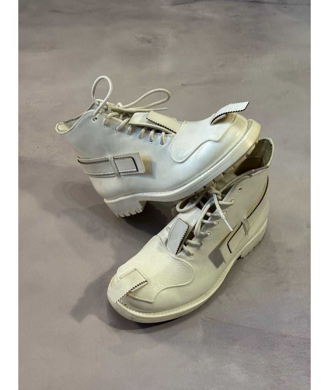 TAKAHIROMIYASHITA THE SOLOIST Белые низкие ботинки из искусственной кожи, фото 2