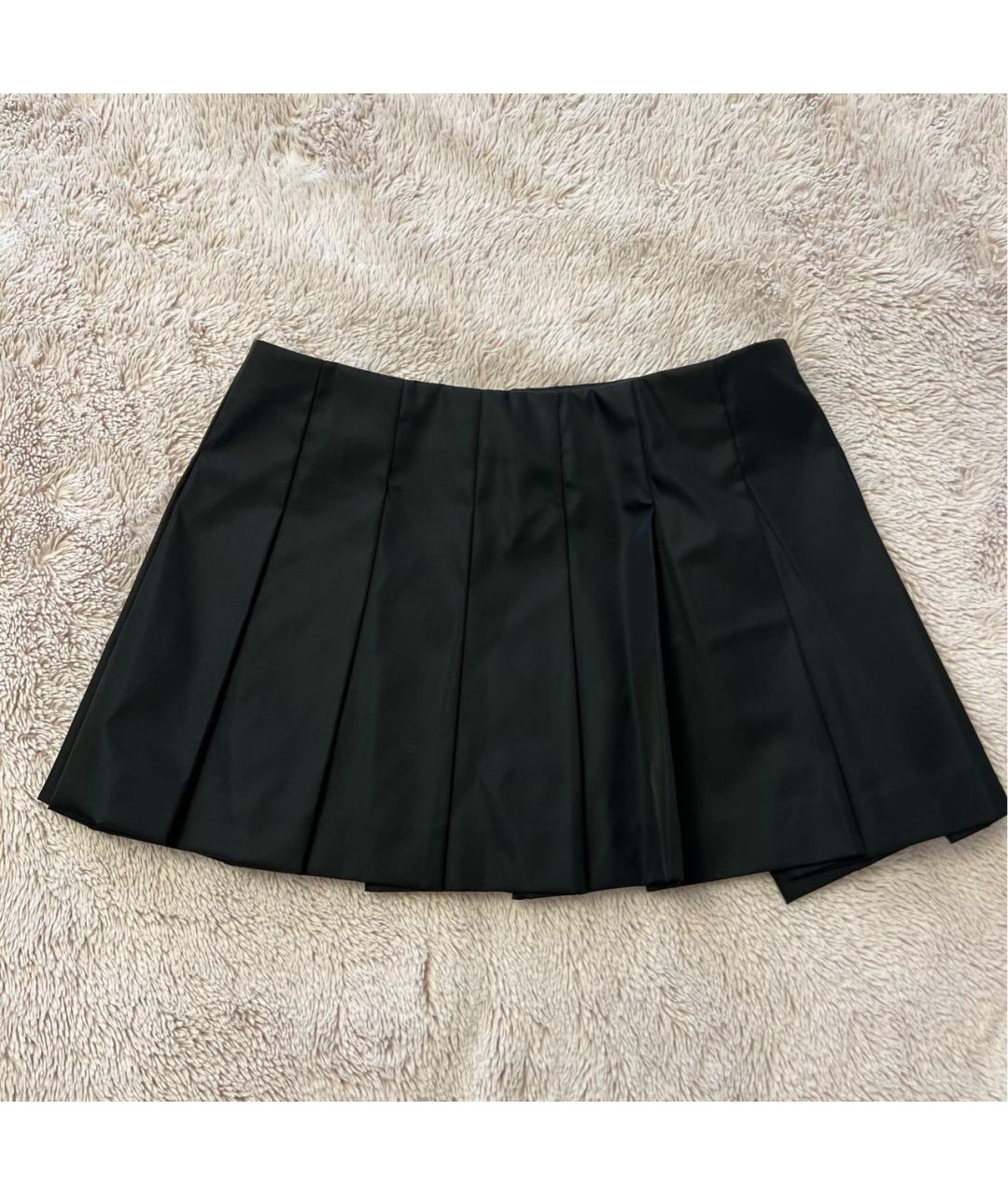 PRADA Черная полиэстеровая юбка мини, фото 2